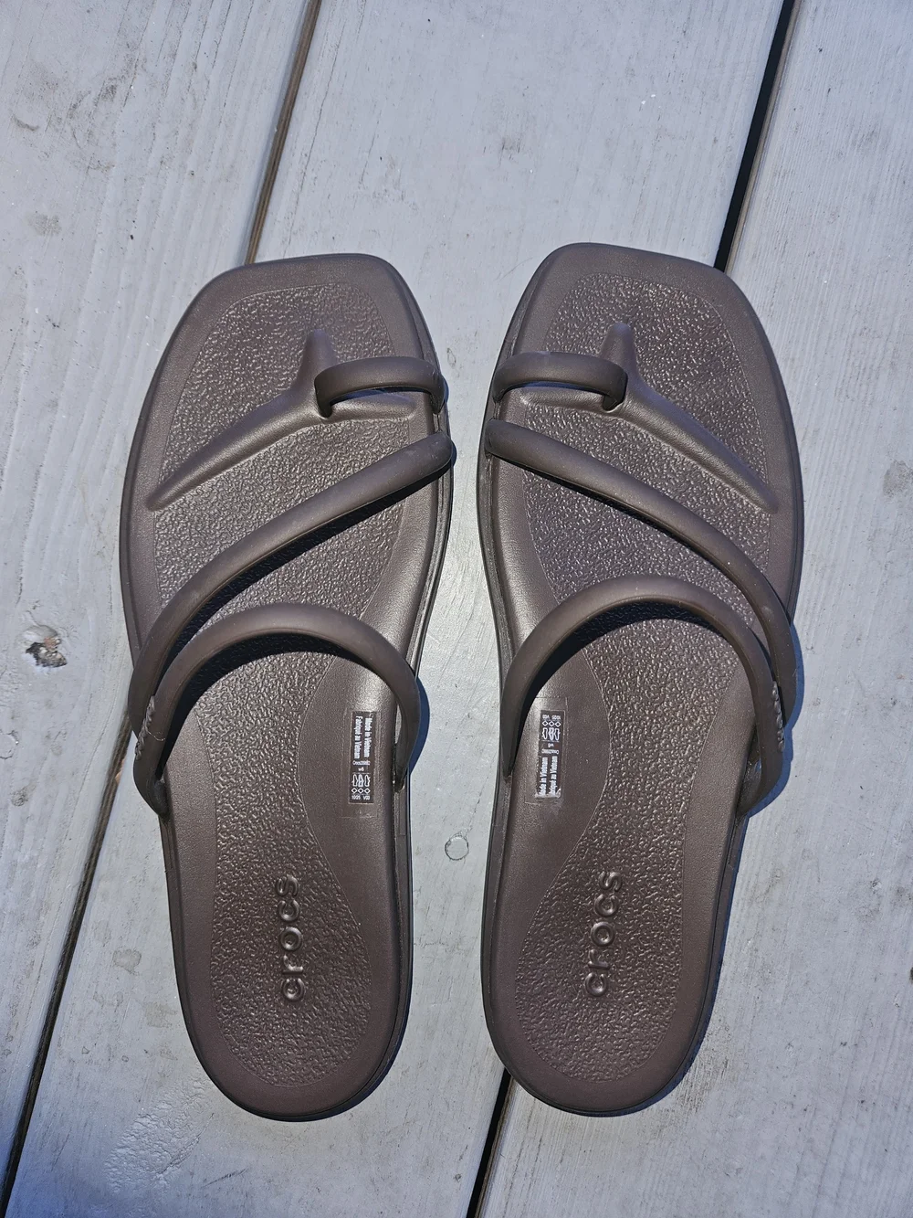 Crocs Brown Strappy Sandals - Picture 2 of 4